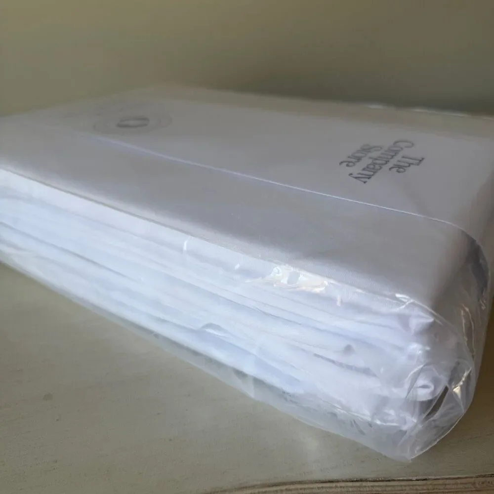 Company Store Legends Hotel Cotton Wrinkle-Free White Sateen Twin XL Sheet Set